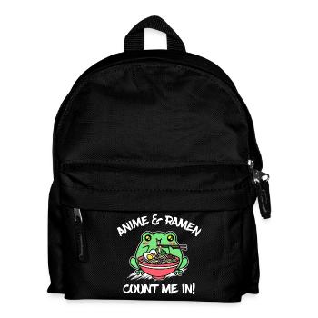 Anime Ramen Japan Statement Zeichentrick Comic - Kinder Rucksack - Schwarz - Vorne