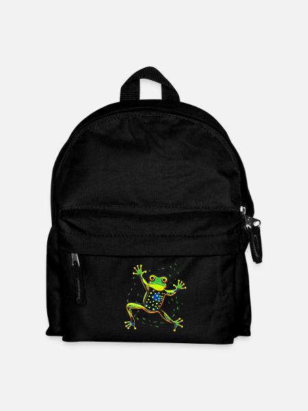 Dancing frog - Kids' Backpack - black