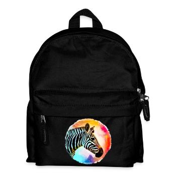 Zebra - Kinder Rucksack - Schwarz - Vorne