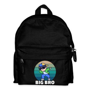 Brother's Heart Bro Proud Big Brother Statement - Kids' Backpack - black - Front