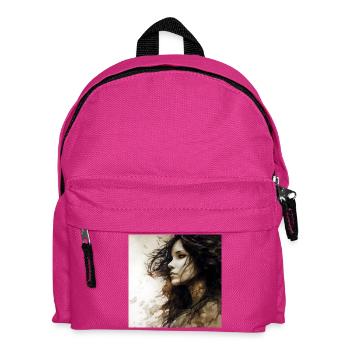 Portrait Woman 01 - Kids' Backpack - fuchsia - Front