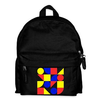 forme, géométrie, art, Bauhaus - Sac à dos Enfant - noir - Devant