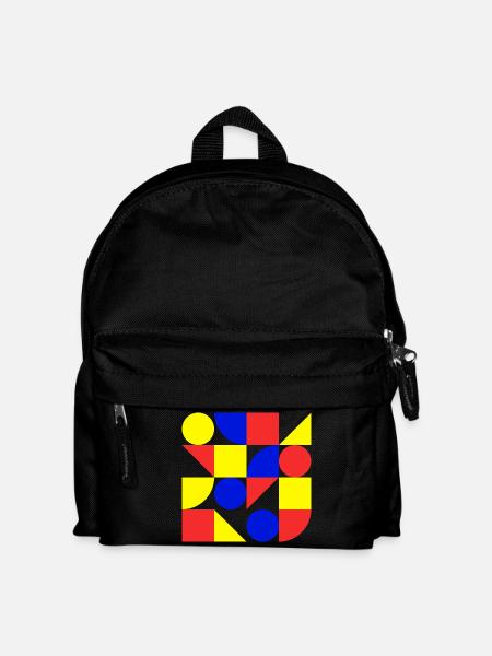 Form, Geometrie, Kunst, Bauhaus - Kinder Rucksack - Schwarz