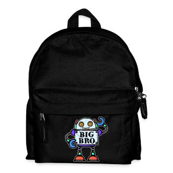 Big Brother Bro Siblings Statement Brother Heart - Kids' Backpack - black - Front