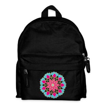 Yoga Mandala Or Méditation Inde Ornement Om - Sac à dos Enfant - noir - Devant