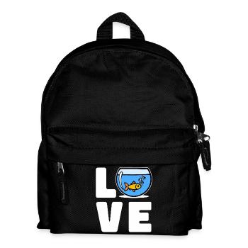 Goldfish Aquarium Saying Pets Favorite Animal - Kids' Backpack - black - Front