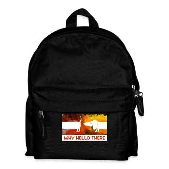 Tiere Statement Haustiere Kuscheltier Hund - Kinder Rucksack - Schwarz - Vorne