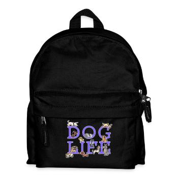 Chien animal préféré chiot animaux de compagnie jouet en peluche - Sac à dos Enfant - noir - Devant