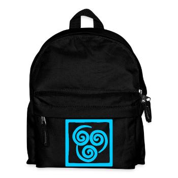 Symbol of wind in square - Kids' Backpack - black - Front