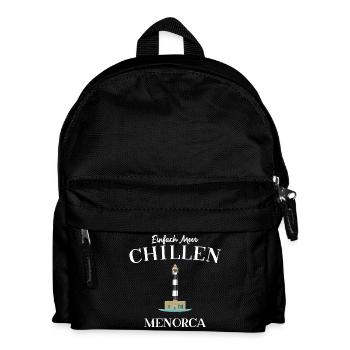 Meer Chillen, Menorca, Balearen - Kinder Rucksack - Schwarz - Vorne