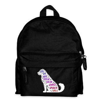 Lieblingstier Statement Hund Haustiere Kuscheltier - Kinder Rucksack - Schwarz - Vorne