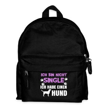 Lieblingstier Hund Statement Kuscheltier Haustiere - Kinder Rucksack - Schwarz - Vorne