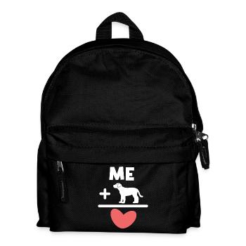 Cœur, Chien, Animal préféré, Animaux de compagnie, Jouet en peluche - Sac à dos Enfant - noir - Devant