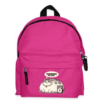 Fitness grouch cat - Kids' Backpack - fuchsia - Front