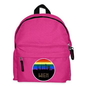 Wien Regebogen Skyline - Kinder Rucksack - Fuchsia - Vorne