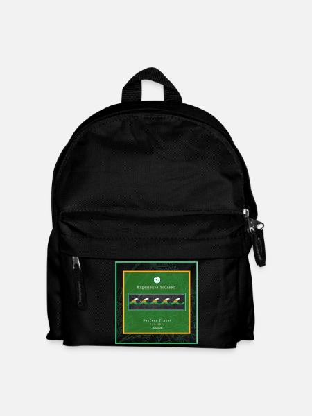 Surf Design Wellen Logo - Kinder Rucksack - Schwarz