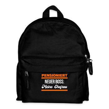 Ruhestand Statement Senior Pensionierung Rentner - Kinder Rucksack - Schwarz - Vorne