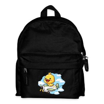 Cute Duck Aviator Design - Kids' Backpack - black - Front