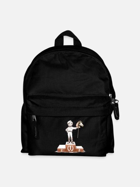 Hobby Horsing Siegerpodest - Kinder Rucksack - Schwarz