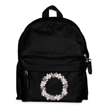 couronne argentée d’eucalyptus et de houx - Sac à dos Enfant - noir - Devant