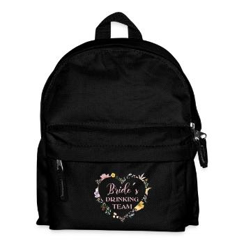 L’équipe de beuverie de la mariée ! Fleurs de coeur - Sac à dos Enfant - noir - Devant