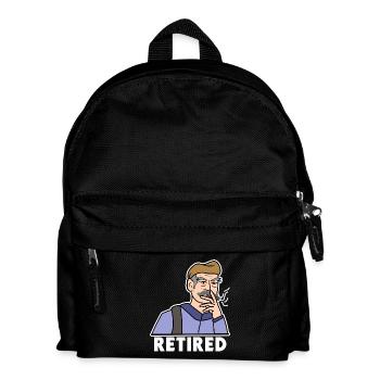 Senior Spruch Pensionist Ruhestand Pensionierung - Kinder Rucksack - Schwarz - Vorne