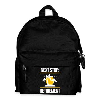 Ruhestand Statement Pensionierung Pensionär Senior - Kinder Rucksack - Schwarz - Vorne