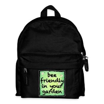 Bee friendly in your garden - Kids' Backpack - black - Front
