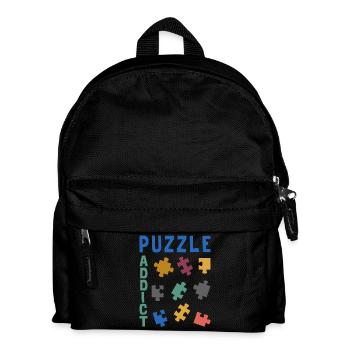Puzzle addict - Kids' Backpack - black - Front