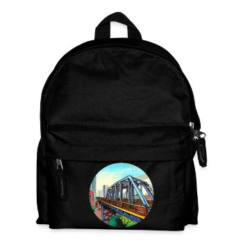 Pont comique dans la ville - Sac à dos Enfant - noir - Devant