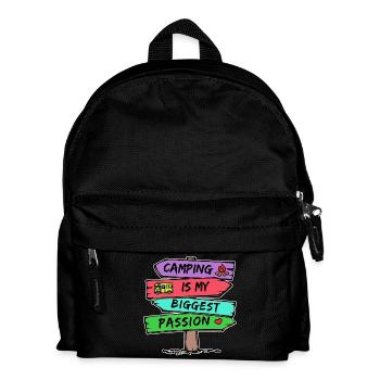 Camping Statement Motorhome Heart Camper Relax - Kids' Backpack - black - Front