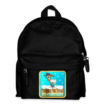 WINTERHUHN - DANKE FÜRS SCHNEEPFLÜGEN - Kinder Rucksack - Schwarz - Vorne