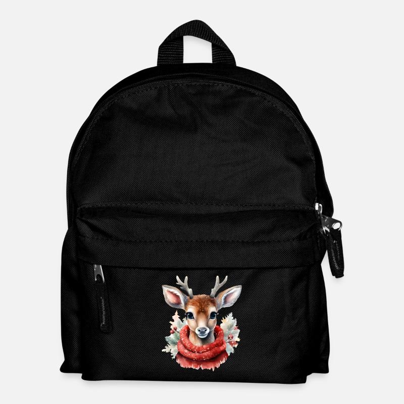 Reh Deer Christmas - Kinder Rucksack - Schwarz