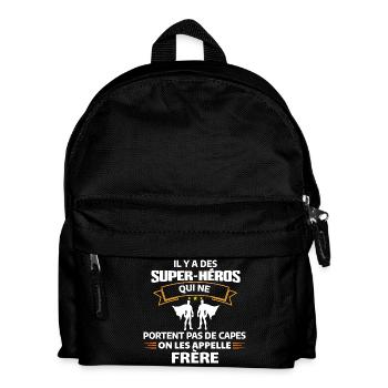 Super-Héros Frère Sans Cape - Sac à dos Enfant - noir - Devant