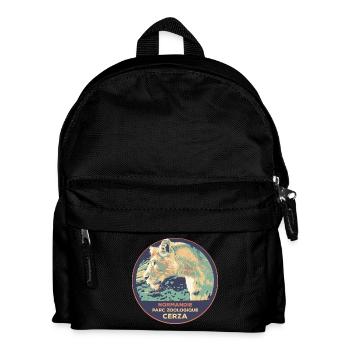 Écusson Lionne CERZA : Nature Majestueuse - Sac à dos Enfant - noir - Devant