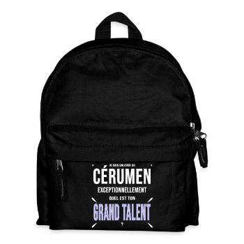 Otologiste oreilles cérumen cadeau drôle - Sac à dos Enfant - noir - Devant