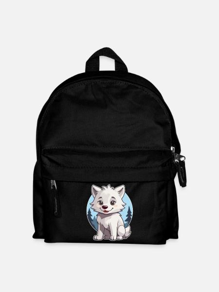 Chien mignon loup ou husky - Sac à dos Enfant - noir