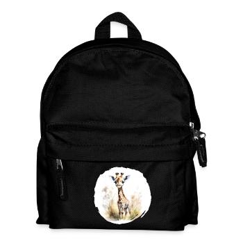 Aquarelle Girafe - Sac à dos Enfant - noir - Devant