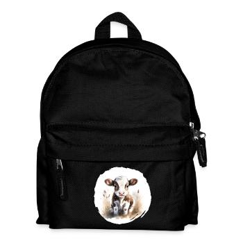 Calf Watercolor - Kids' Backpack - black - Front