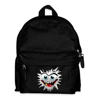 Tête de Monstre Effrayant et Délirant - Sac à dos Enfant - noir - Devant