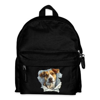 Chien Chiens Tête de chien Amoureux des chiens Propriétaires de chiens - Sac à dos Enfant - noir - Devant