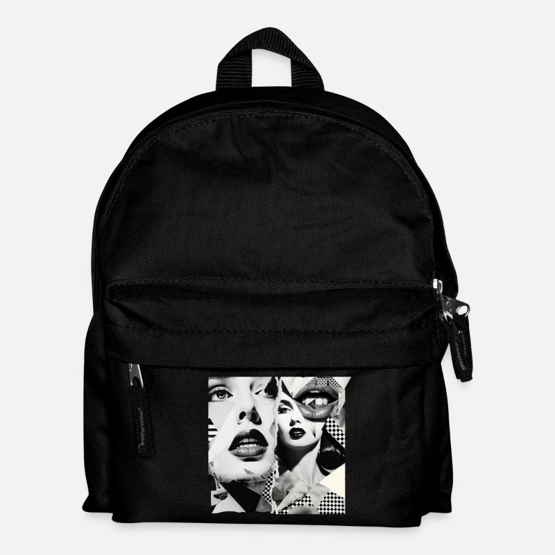 Bildfragmente Design - Kinder Rucksack - Schwarz