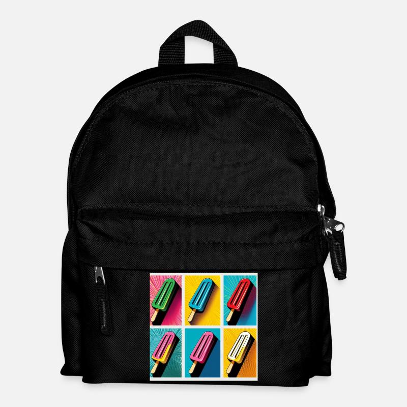 Eis am Stil Popsicle Pop Art II - Kinder Rucksack - Schwarz