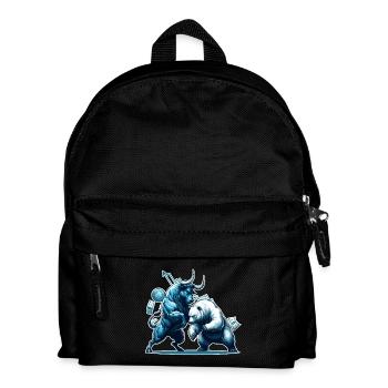 Finance Taureau Bear Fight Wall Street cadeau - Sac à dos Enfant - noir - Devant