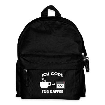 Workaholic Job Coder Karriere Erfolg Statement - Kinder Rucksack - Schwarz - Vorne