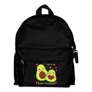 Lets Avo-Cuddle Avocado Snuggle Kawaii Cartoon - Kids' Backpack - black - Front