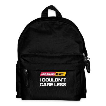 Je ne me soucie pas de la déclaration drôle indifférent - Sac à dos Enfant - noir - Devant