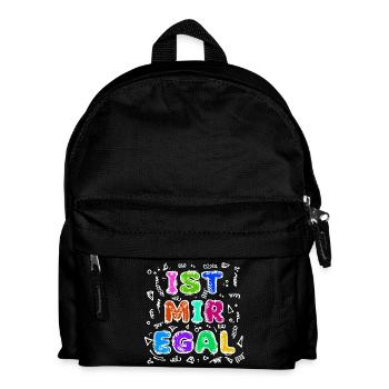 Relax Statement Ist Mir Egal Gleichgültig Haltung - Kinder Rucksack - Schwarz - Vorne