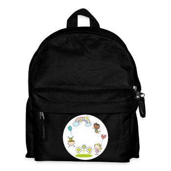 Ballon floral arc-en-ciel assorti pour enfants - Sac à dos Enfant - noir - Devant