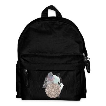 Veganuary 2024 Stadttaube - Kinder Rucksack - Schwarz - Vorne